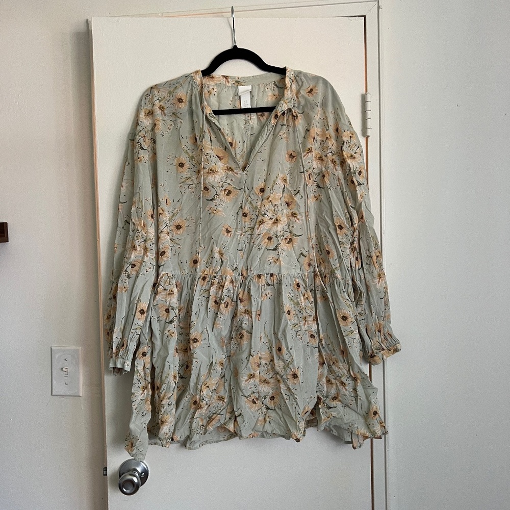 H&M Seafoam Green Babydoll Dress